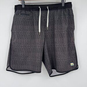 Men's Vuori Banks Short Size Large Black pattern print